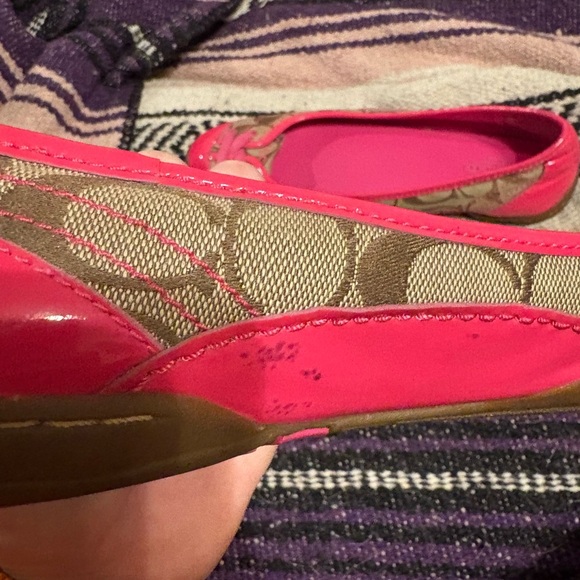 Coach Danni Women's Pink and Tan Flats size 7. - Picture 4 of 8